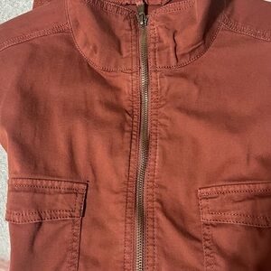 Women's Burnt Orange Zip up Jacket